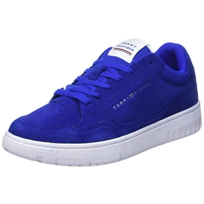 Imagen de Tommy Hilfiger Hombre Sneaker con suela cupsole Basket Core Zapatillas, Azul (Ultra Blue), 40 EU