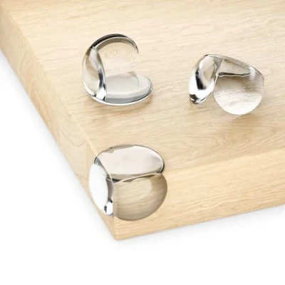 Imagen de deleyCON 20 Piezas Protectores de Esquinas Bebé Silicona Autoadhesiva Transparente Suave Redonda 20mm x 30mm Niños Protector Bordes Mesa para Madera, Metal, Cristal y Mucho Más.