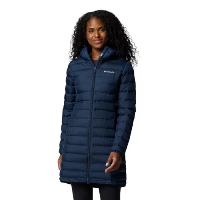 Imagen de Columbia LAKE 22 II DOWN LONG Hooded Jacket Abrigo de plumas, Mujer, Talla: Small, Collegiate navy