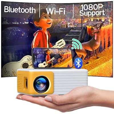 Imagen de YOTON Mini Proyector Portátil WiFi Bluetooth Nativo 720P Soporta Conexión con Móviles, Tablets, Fire Stick, iOS y Android Ideal para Cine en Casa Videojuegos