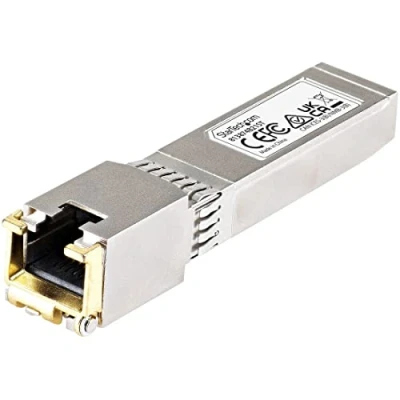 Imagen de StarTech.com Módulo Transceptor SFP+ Compatible con HPE 813874 B21 10GBASE T SFP a RJ45 Cat6 / Cat5e Ethernet Gigabit de 10Gb 30m BladeSystem, c Class (813874B21ST)