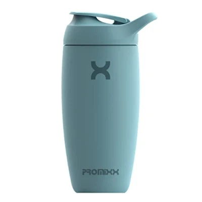 Imagen de Promixx botella mezcladora Pursuit, nueva edición: de agua acero inoxidable aislada y vaso para licuadora, 550 ml, Azul océano tranquilo