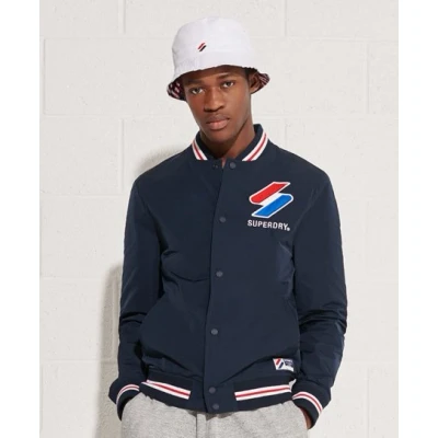 Imagen de Superdry Nylon Varsity Jacket Chaqueta, Eclipse Navy, M para Hombre