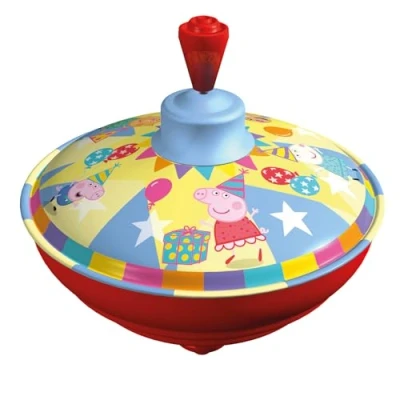Imagen de LENA® Trompo 13 cm Peppa Pig Ø cm, para Niños a Partir de 18 Meses, en Bolsa con Etiqueta, Hecho Europa