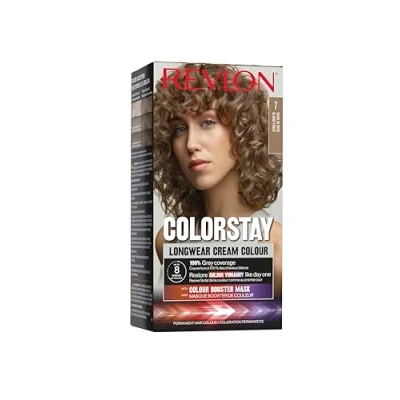 Imagen de Revlon Colorstay Tinte Pelo Mujer, Coloración Permanente de larga duración, Incluye mascarilla potenciadora del color, Hasta 8 semanas Tono 7 Rubio