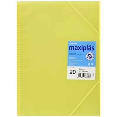 Imagen de Grafoplas CARPETA 20 FUNDAS MAXIPLAS TRANS AMARILLO
