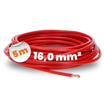Imagen de 5 metros Lapp 4520046 H07V K 16,0 mm² rojo I Cable de cableado flexible PVC individual trenzado 16 mm2