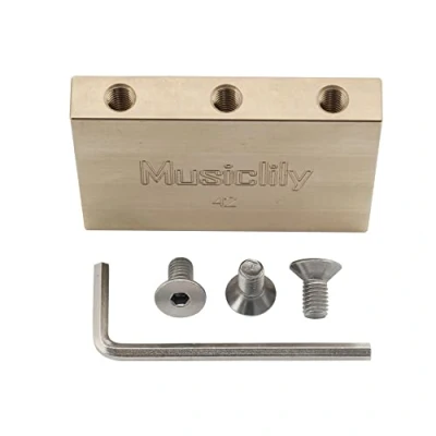 Imagen de Musiclily Ultra 42mm Latón Sólido Bloque Tremolo Block para Puente Floyd Rose Locking Guitarra Eléctrica
