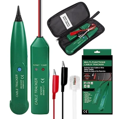 Imagen de CJBIN Buscador de Línea Red, MS6812 Probador Seguimiento Telefónica Cable Detector Cables, rastreo sonda