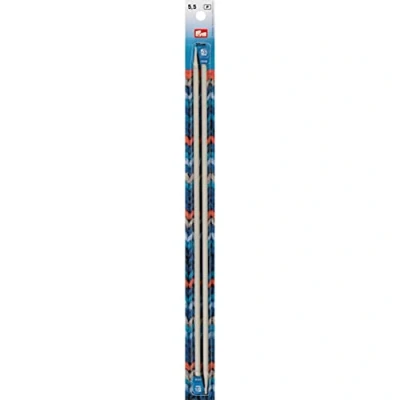 Imagen de Prym 35 cm 5,50 mm Single Punta de Tejer, 2 Unidades, Aluminio Pearl Grey