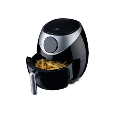 Imagen de Just Perfecto Freidora sin Aceite 3.2L de aire caliente con 1400W negra 9 Modos air fryer pantalla LED táctil cesta antiadherente, temporizador