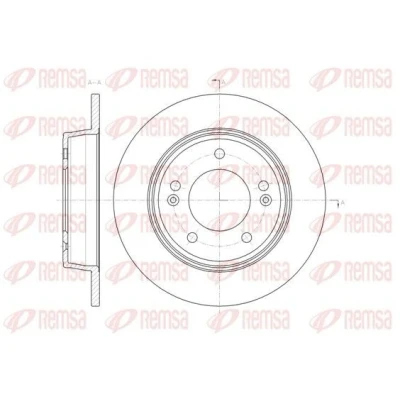 Imagen de REMSA 61435.00 Disco de freno Eje trasero 261,9, 261,9 10 5 macizo HYUNDAI: i30 II Hatchback, Familiar, Veloster, KIA: cee‘d Hatchback