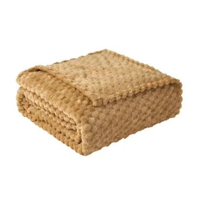 Imagen de Good Nite Manta mullida de 150 x 200 cm, Suave Microfibra para sofá, cálida Forro Polar sofá y Cama, Dormitorio, Oficina, Color Beige