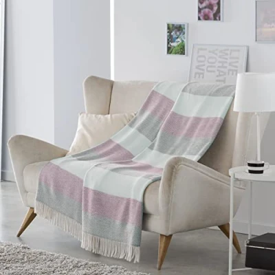Imagen de VIALMAN Colcha Plaid Nepal (Rosa)