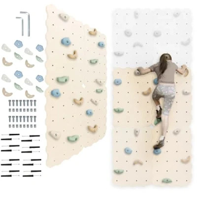 Imagen de MAMOI® Muro de Escalada para niños habitación Madera Natural o Yarn Pared sostenible con Asas 100% Eco
