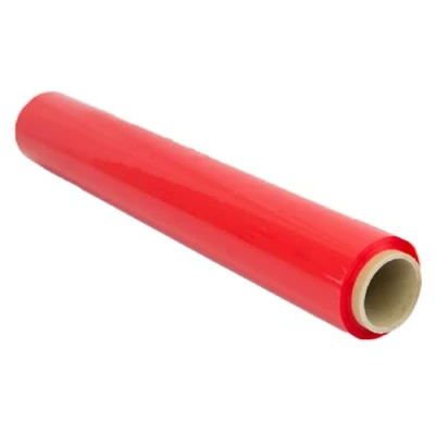 Imagen de OFITURIA Film para Embalar 50 cm de Ancho y Estirable Hasta 300 Metros Longitud Rollo Elástico Manual Embalaje Industrial (Rojo, 1)
