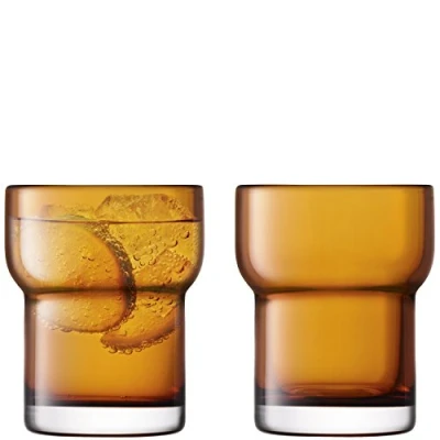 Imagen de LSA International UT64 Amber Juego de 2 vasos utilitarios 300ml