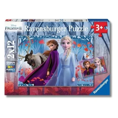 Imagen de Ravensburger Puzzle Disney: Frozen 2, 3 Años o Más, Puzles Niños Años, Puzzles Infantiles Rompecabezas Niños, 2x12 Piezas, Frozen, 26x18cm
