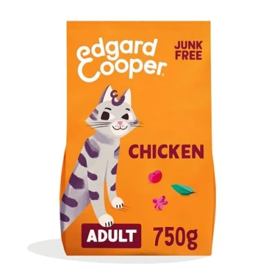 Imagen de Edgard Cooper Comida Gatos Adultos, (Pollo, 750g), Pienso Esterilizados y Activos, Sin Cereales, Ingredientes Naturales, Carne Fresca, Hipoalergénico, azúcares añadidos