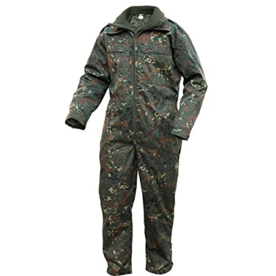 Imagen de Brandit Conjunto Camuflado de una Pieza Cochecito Incl. Desmontable Thermo Unterziehkombi, TALLA S, Fleckarn