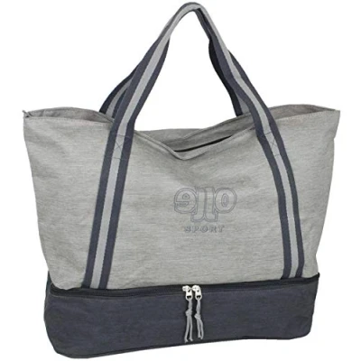 Imagen de JENNIFER JONES Bolso de lona XXL para la compra, hombro, el tiempo libre, talla XXL, color gris