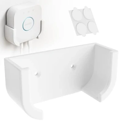 Imagen de Soporte de Pared Compatible con Philips Hue Bridge Control Smart Home Blanco Instalación Sencilla