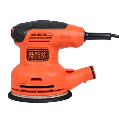 Imagen de BLACK+DECKER BEW210 QS Lijadora Rotorbital 230 W, Diámetro de Papel 125 mm, Orbita 2.4 Fijación Tipo Velcro, Bolsa Extracción Polvo