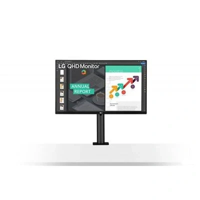 Imagen de LG 27QN880 B Monitor UltraFine 27 pulgadas, Panel IPS: 2560x1440, 75Hz, 5 ms, 1000:1, 350nit, sRGB 99%, 16:9, HDMI, Conectividad Universal, Inclinación Ajustable, Color Negro