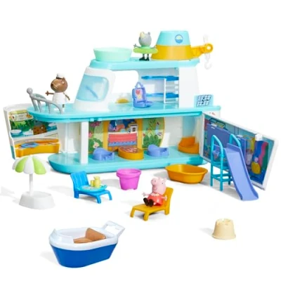 Imagen de Peppa Pig en el Crucero Set de Juego con Varios Niveles y 17 Piezas Juguetes preescolares