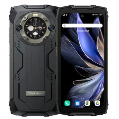 Imagen de Blackview BV9300 Pro Smartphone Resistente (Linterna 100LM), 24GB+256GB, Batería 15080mAh, 6.7&#039;&#039; 120Hz 2.3K Pantalla, Cámara 64MP+32MP, IP68 Android 13 Teléfono Móvil Impermeable, GPS NFC Negro
