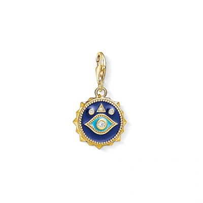 Imagen de Thomas Sabo Colgante con Motivos Inspirados en la Espiritualidad y Buena Fortuna, Abalorio de Ojo Turco