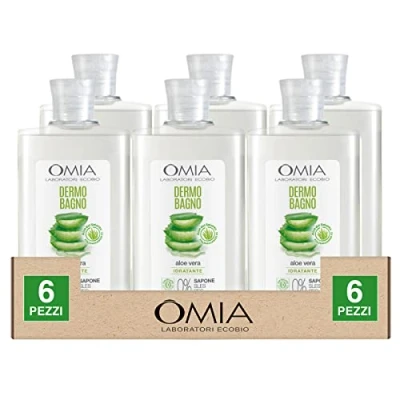 Imagen de Omia Ecobio Dermo Baño Aloe, 6 unidades x 400 ml