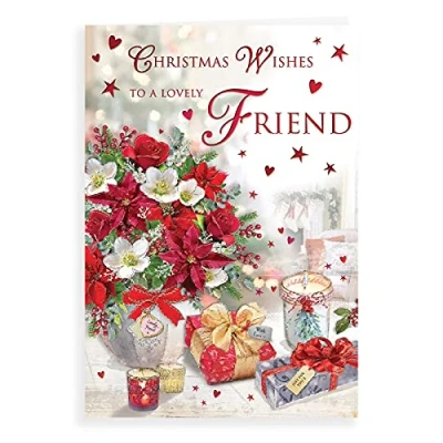 Imagen de Tarjeta de Navidad Tradicional Amigo Felicitación 9 x 6&#039;&#039; Regal Publishing