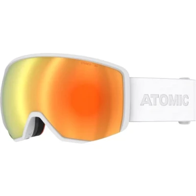 Imagen de ATOMIC Salomon REVENT L STEREO Gafas de esquí con protección contra deslumbramientos, blanco. snowboard lente espejada, marco Live Fit y doble