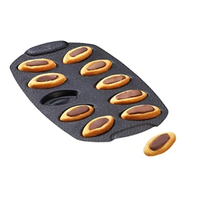 Imagen de Tefal Molde para tartas 10 bandejas, revestimiento antiadherente, aluminio reciclado y reciclable, pastelería bien dorada, fabricado en Francia, PerfectBake J5734202