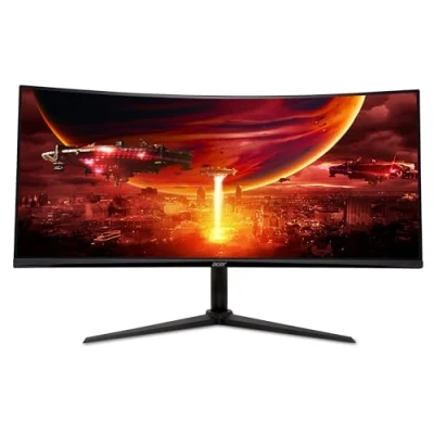 Imagen de acer Nitro XZ342CUV3bmiiphfx Monitor 34&quot; Curved 1500R WQHD ZeroFrame VA 180Hz (21:9 400nits 2xHDMI DP MM Audio out HDR400 FreeSync Premium EU Black H.Cable x1 DP.Cable AMZ DI)