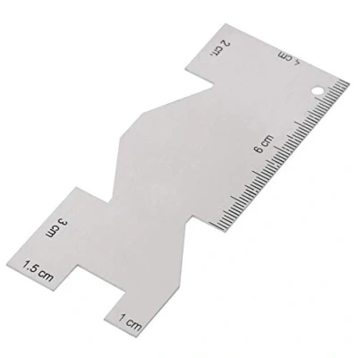 Imagen de 1 Uds Reglas patronaje de Metal Multilaterales, Regla Diseño a Medida Tela para Prendas Vestir Manualidades DIY Corte
