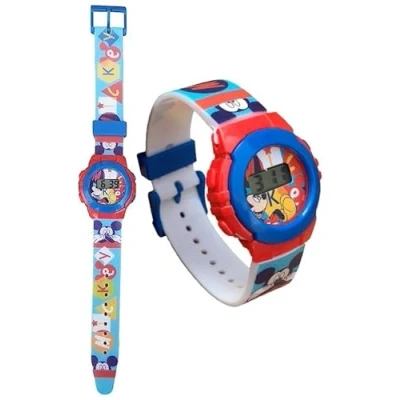 Imagen de CARTOON Reloj de pulsera digital para niños en caja moldeada, Mickey Mouse, Correa
