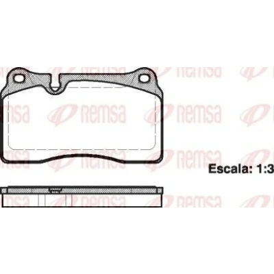 Imagen de REMSA 1200.00 Juego de pastillas freno Eje delantero preparado para indicador desgaste con lámina adhesiva accesorios SEAT: Leon III Hatchback