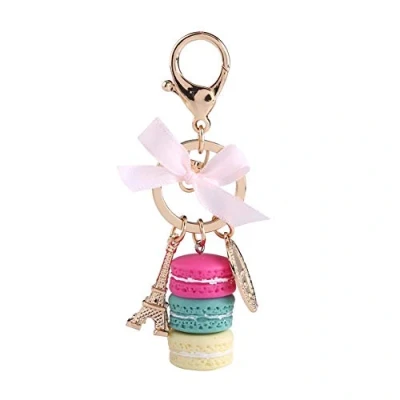 Imagen de Walfront 1 pcs Llavero Color Macaron Aleación Colgante para Decoración(Rosa roja)