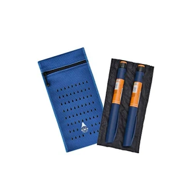 Imagen de Dia Cool, estuche isotermico para 2 plumas de insulina Bolsa termica diabeticos Refrigeración evaporativa ecológica medicamentos Accesorio viaje reutilizable diabéticos.
