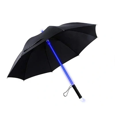 Imagen de NEO+ Lightsaber LED paraguas con antorcha. Sable de luz Ilumina negro 7 colores