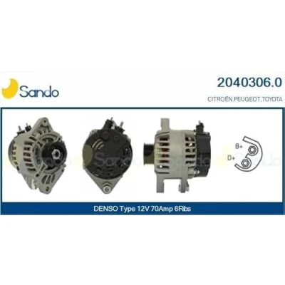 Imagen de SANDO 2040306.0 Alternador 12V 70A TOYOTA: Aygo, PEUGEOT: 107 Hatchback