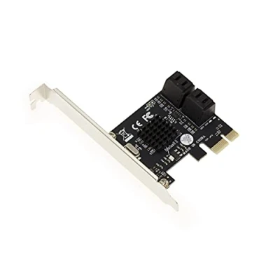 Imagen de Kalea INFORMATIQUE Tarjeta controladora PCI Express PCIe de 4 Puertos para Discos Duros SATA 3 6G con chipset Marvell 88SE9215. Soportes Perfil Alto y bajo