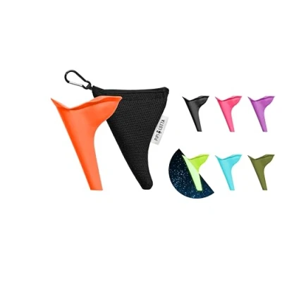 Imagen de PiPiLOTTA® Orinal portátil para Mujer Ayuda orinar de pie Damas en Música Festivales Camping Viajes al Aire Libre Portatil Silicona Baño Cono WC Mochilas Urinario Femenino (Naranja)