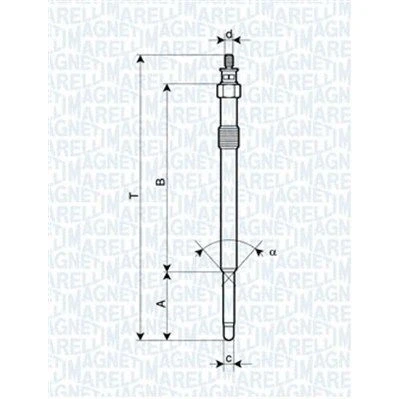 Imagen de MAGNETI MARELLI 062900024304 Bujía de precalentamiento 11,5V 10A M10X1 FORD: MONDEO 3 Stufenheck, Transit Mk5 Furgón, Kombi