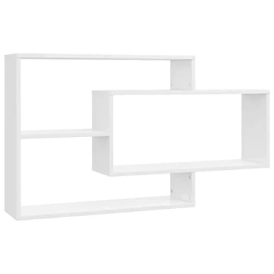 Imagen de vidaXL Estantes de Pared Contrachapada Mobiliario Decoración Ideal Elegante Práctico Versátil Atractivo Robusto Blanco Brillante 104x20x58,5 cmcm