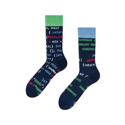 Imagen de Dedoles Calcetines Unisex Hombre Mujer y Niños Algodón muchos diseños divertidos diferente izquierda derecha, color: Azul, diseño: Desarrollador de páginas web, tamaño: 43 46