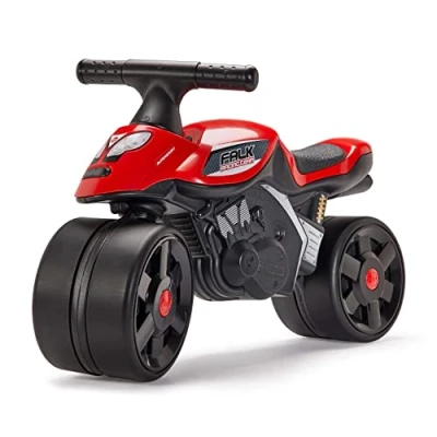 Imagen de Falk X Racer GF 400 37.99 Dinosaurio Bicicleta Racing Team A Partir de 12 Meses Fabricada en Francia Ruedas Extra Anchas Desarrolla el Equilibrio y la motricidad 400, Color Rojo, Large (400)