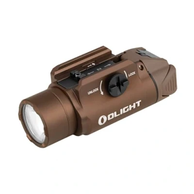 Imagen de OLIGHT PL 3S Valkyrie Linterna Potente Táctica 200M 1000LM con Riel Ajustable Doble Engranaje para Caza Investigación Actividades Deportivas y Exteriores Compatible Picatinny &amp; GL(Desierto)